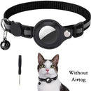 Collar reflectante para gatos con soporte para AirTag y cascabel