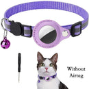 Collar reflectante para gatos con soporte para AirTag y cascabel