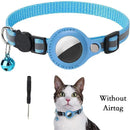 Collar reflectante para gatos con soporte para AirTag y cascabel