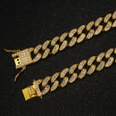 Collier pour chien de luxe à chaîne cubaine – Métal plaqué or
