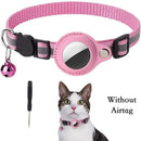 Collar reflectante para gatos con soporte para AirTag y cascabel