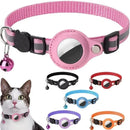 Collar reflectante para gatos con soporte para AirTag y cascabel