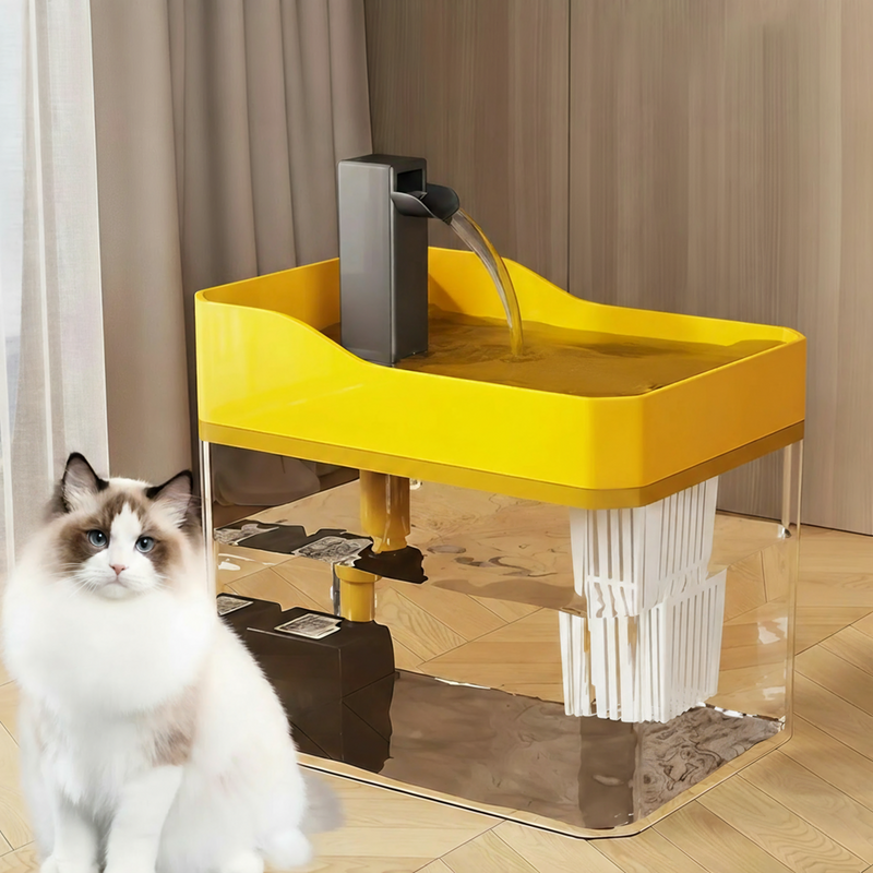 Fuente de agua automática para gatos: bomba silenciosa y cuenco con filtro